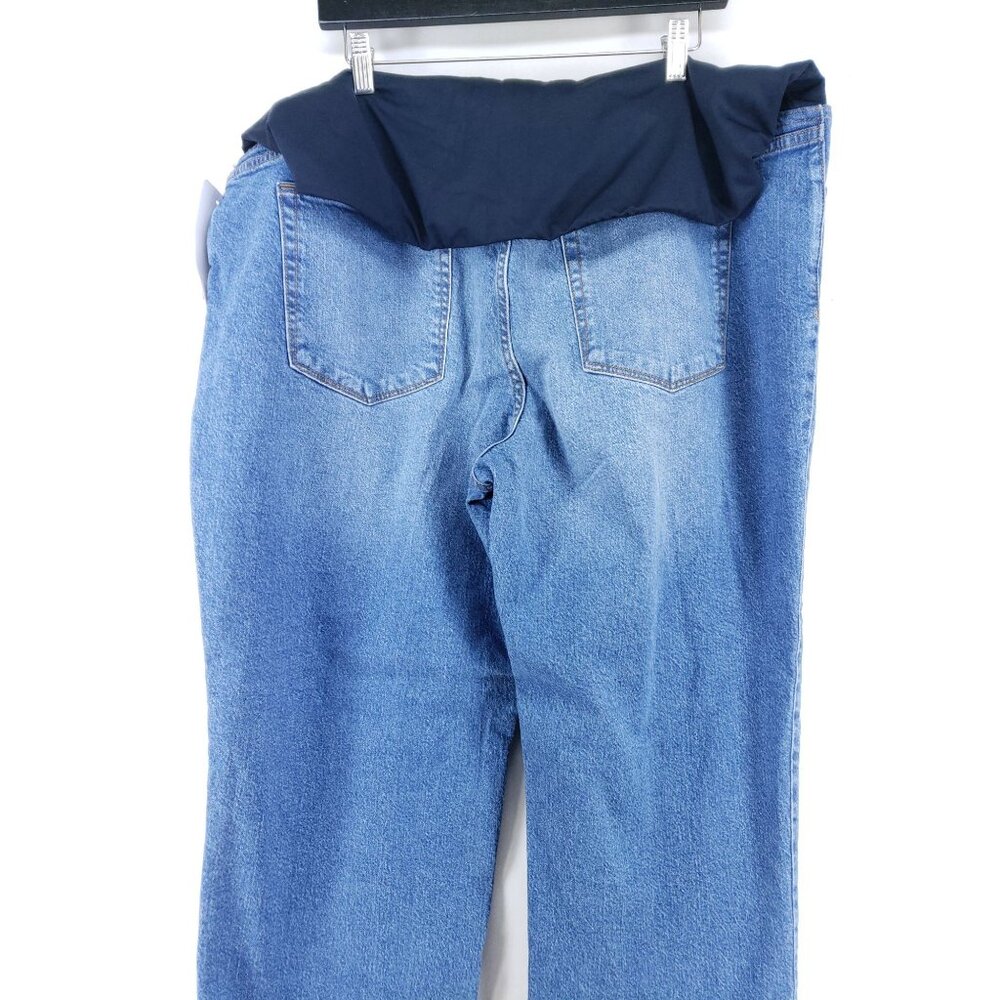 Isabel Maternity Womens Size 17 Crossover Panel Distressed Denim Jeans - Picture 5 of 9